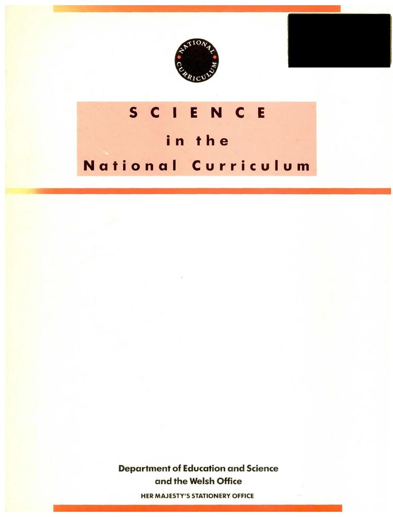 Science Curriculum The National Curriculum